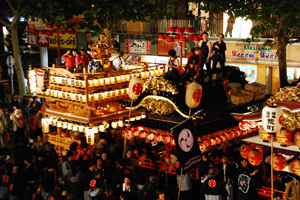 福島稲荷神社　秋の例大祭と連山車の写真