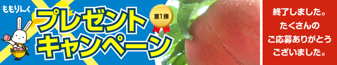 ももりんくプレゼントキャンペーン第1弾　「モモ」1箱（約2㎏）を15名様へプレゼント